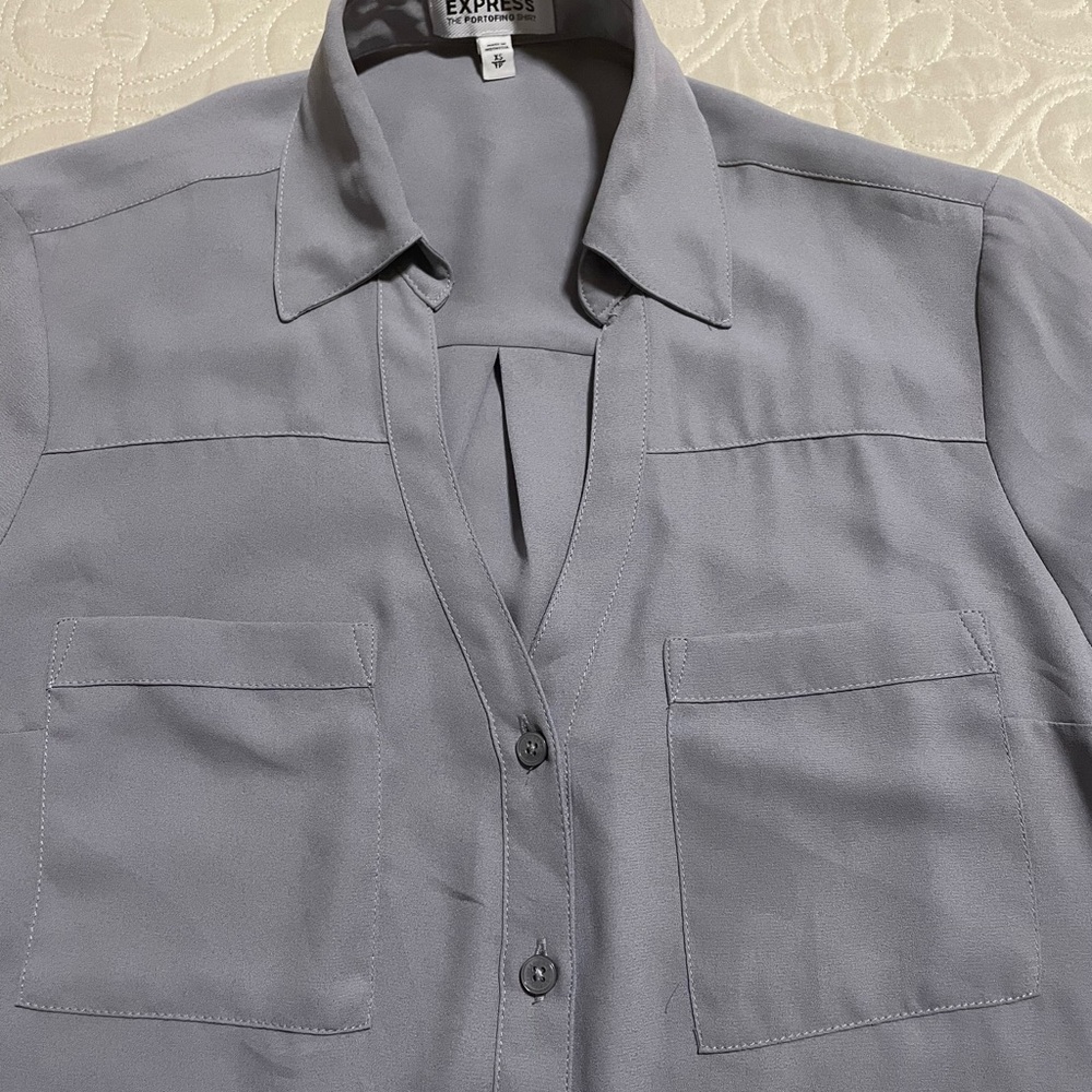 Express Portofino long sleeve blouse XS